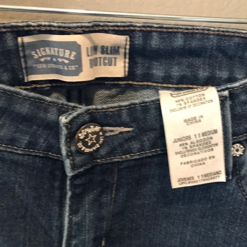 Levi's Signature Low Slim Bootcut 5 Pocket Medium Wash Denim Jeans-Size 11